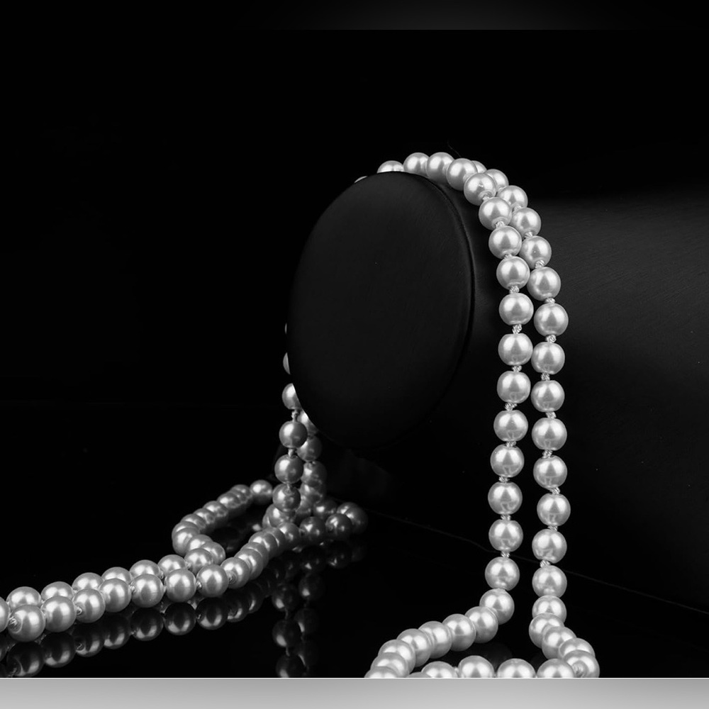 Long Faux Pearl Statement/Fashion Necklace - Picture 4 of 6